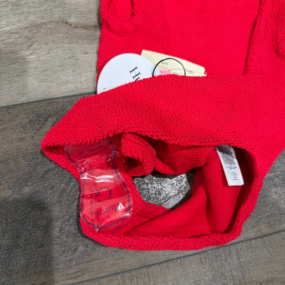 Hunza G Domino one piece swimsuit in red NWT - Picture 6 of 7